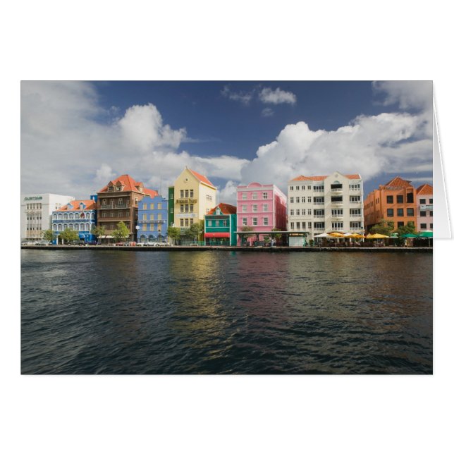 ABC-öarna, CURACAO, Willemstad: Hamnfronten Hälsningskort (Framsidan Horizontal)