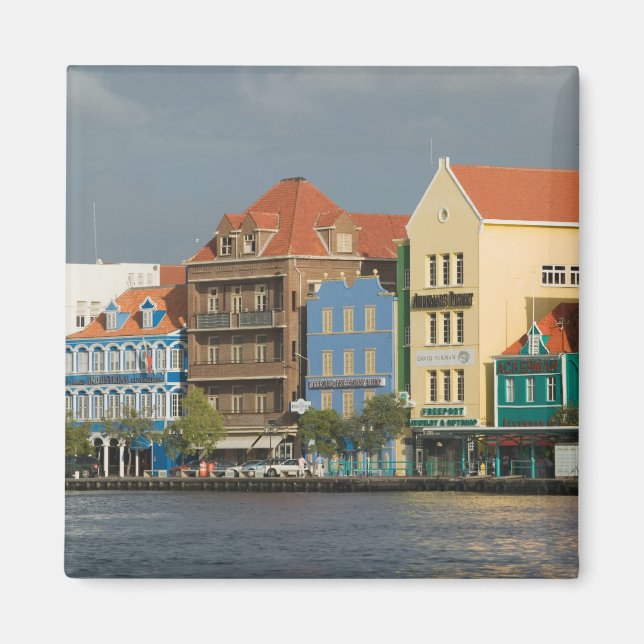 ABC-öarna, CURACAO, Willemstad: Harborfront 2 Magnet (Framsidan)