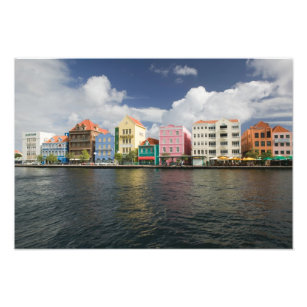 ABC-öarna, CURACAO, Willemstad: Harborfront Fototryck