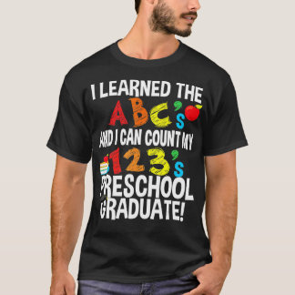 ABC och 123 Preschool Student Studentfest T Shirt