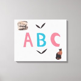 ABC på arbetsyta med Wrapped Canvas