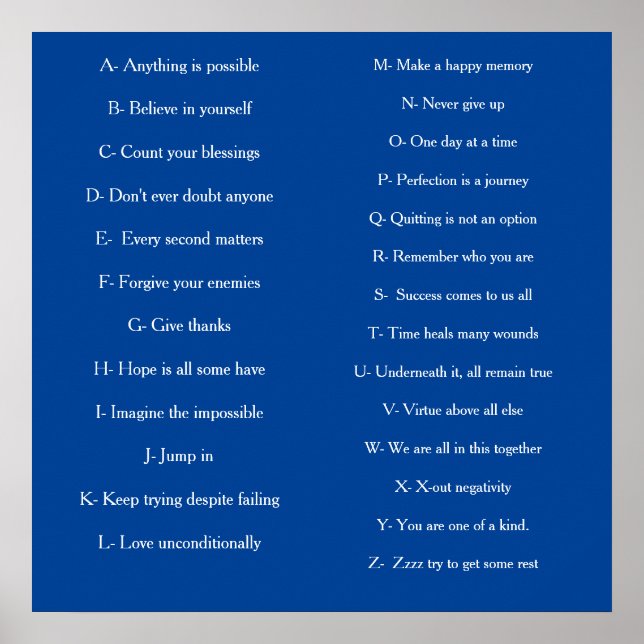 ABC-Poster av vuxen Poster (Framsidan)