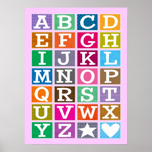 ABC-Poster (Rosa) Poster (Framsidan)