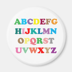ABC:s färgstarka brev Magnet