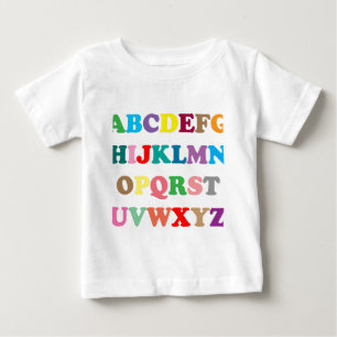 ABC:s färgstarka brev T-shirt