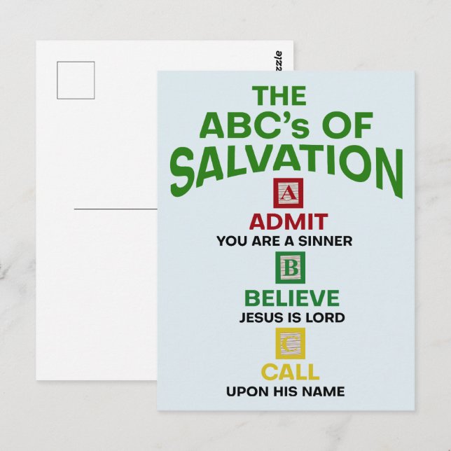 ABC:s frälsning Vykort (Fram/baksida)