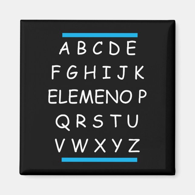 ABC:s fruktbara Sarcastiska Grammar Magnet (Framsidan)