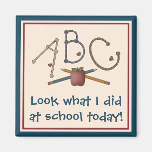 ABC - Se vad jag gjorde i skolan i dag Magnet