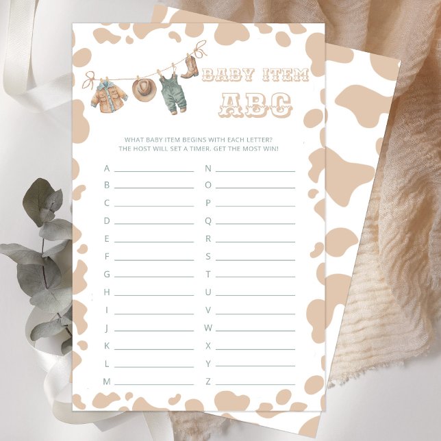 ABC-spel för Westernt babyobjekt för  babykläder (Skapare uppladdad)