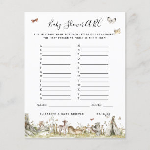 ABC-spel   Spelet Blommigt Baby Shower