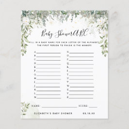 ABC-spel | Spelet Blommigt Baby Shower