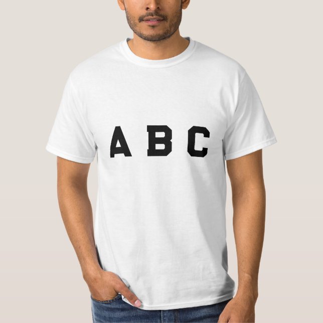  ABC Stil T Shirt (Framsida)