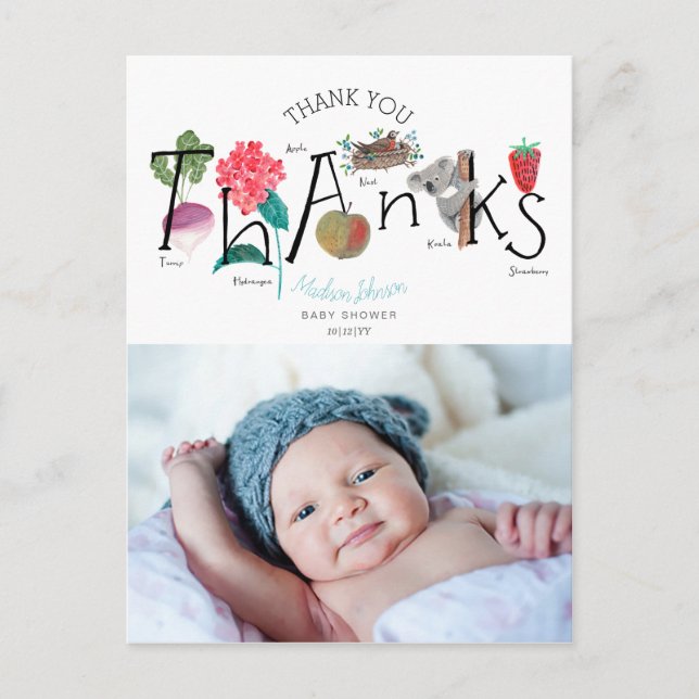 ABC | Tack | Fotokort Vykort (Framsida)