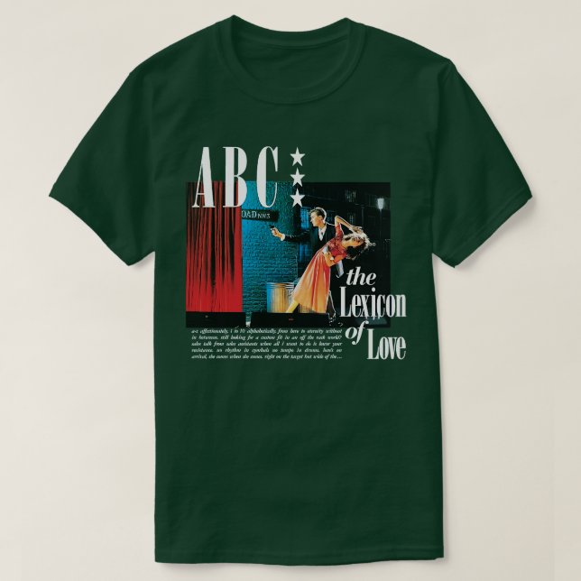 ABC The Lexicon of Kärlek T Shirt (Design framsida)