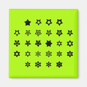 ABC till Star Symbols Cipher Code Nyckel på ljus Magnet
