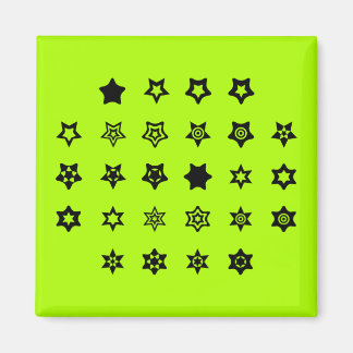 ABC till Star Symbols Cipher Code Nyckel på ljus Magnet