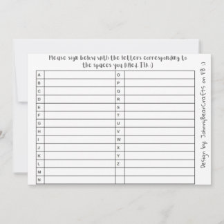 ABC TPC&W #1 TACK KORT