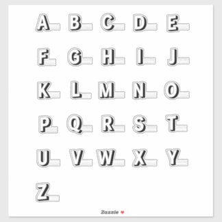 ABC-träningsetikett lakan Klistermärken