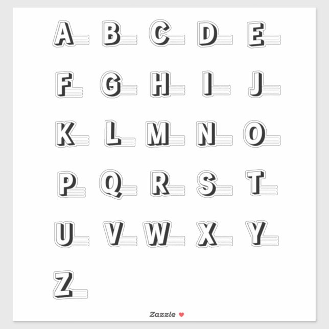 ABC-träningsetikett lakan Klistermärken (Ark)