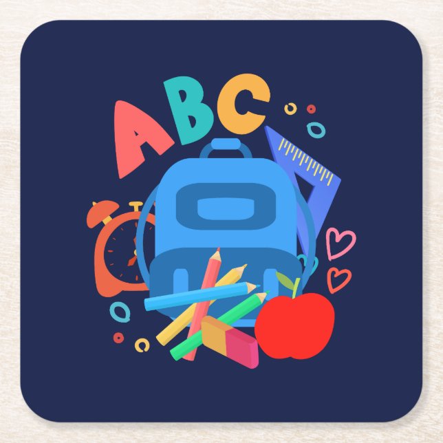 ABC UNDERLÄGG PAPPER KVADRAT (Framsidan)