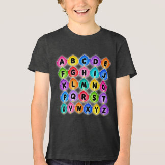 ABC Utbildningsbokstäver För Barnkammare Poster Gå T Shirt