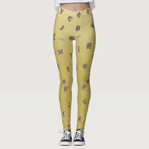 ABC Zebra Safari Träd Guld Gradient Back to school Leggings