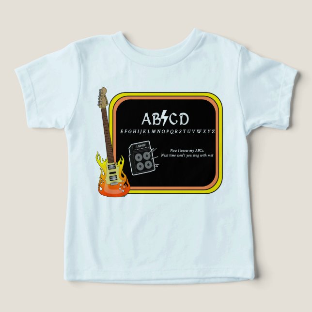 ABCD Alphabet AC/DC Spoof T-shirt (Design Framsida)