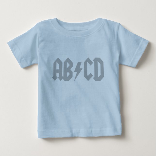 ABCD-blixt kasta i sig T Shirt (Framsida)