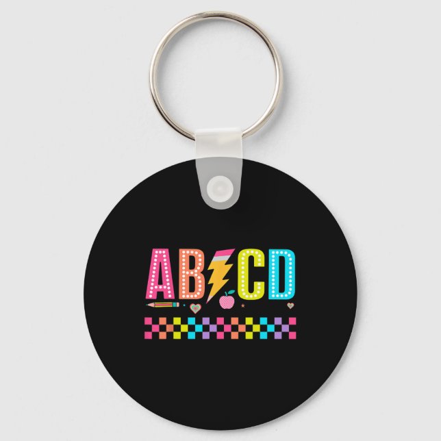 Abcd Ck Till Skolan Tee  Nyckelring (Framsida)