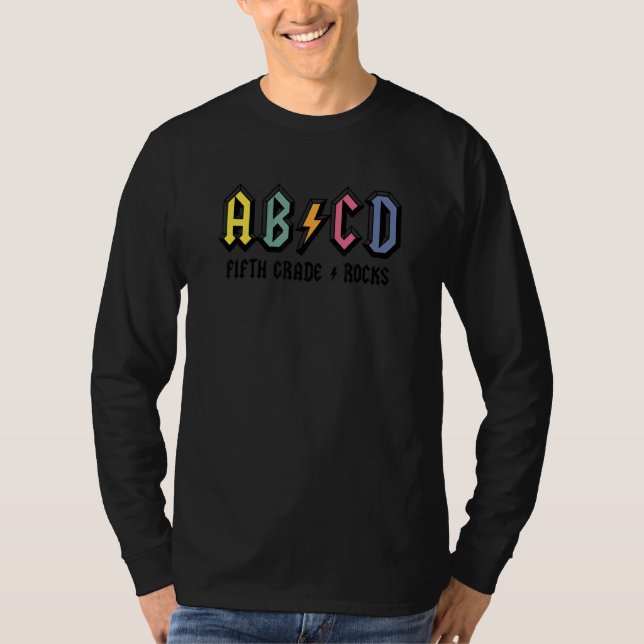 ABCD Femte klass rockar T Shirt (Framsida)
