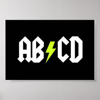 ABCD Gult Bolt Poster