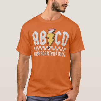 ABCD Kindergarten Rocks Pencil Lightningeachers Ro T Shirt