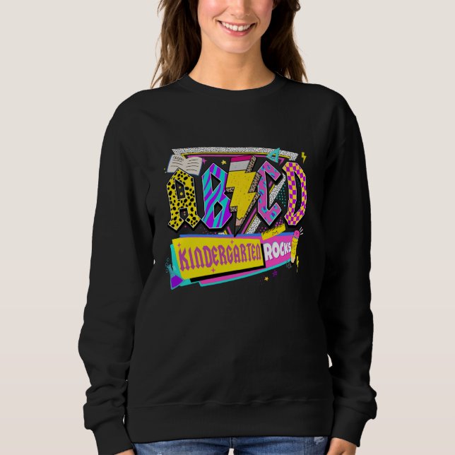 ABCD Kindergarten Sten Back to school Pre K Schoo T Shirt (Framsida)
