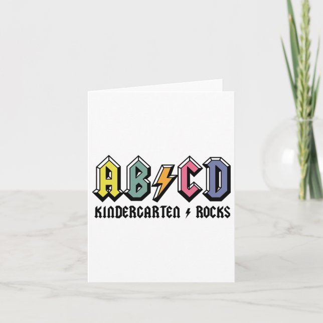 Abcd Kindergarten Sten Ck till School Kindergarten Kort (Framsida)