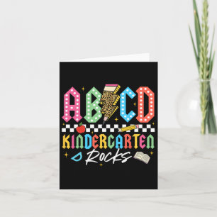 Abcd Kindergarten Sten Pencil Blixtlärare Kort