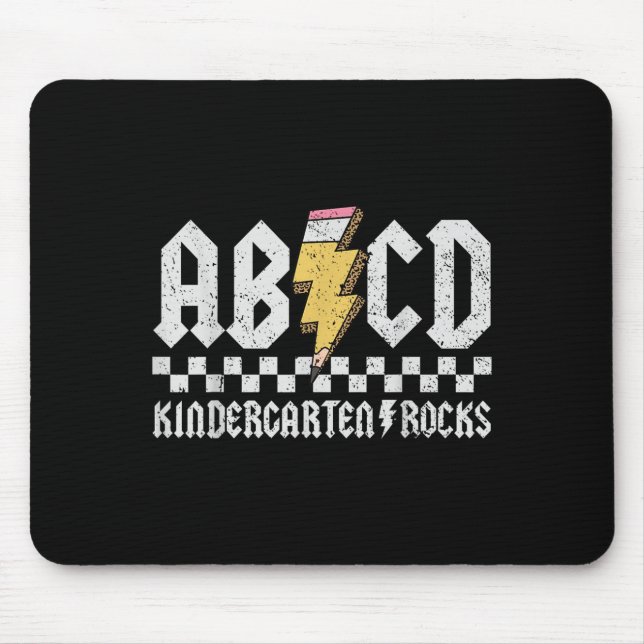 Abcd Kindergarten Sten Pencil Blixtlärare Musmatta (Framsidan)