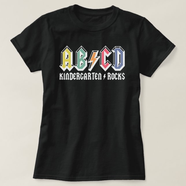 Abcd Kindergarten Sten T Shirt (Design framsida)