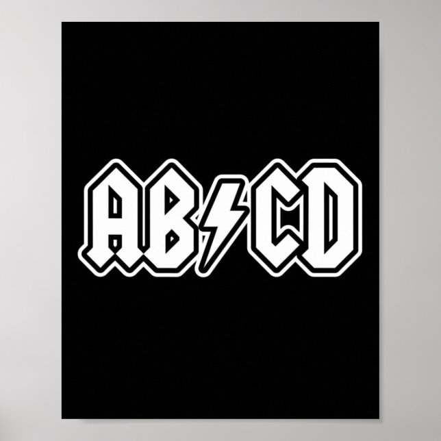 Abcd Kul Tillbaka Till Skolan Lärare Student  Poster (Framsidan)