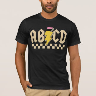 abcd lärare skjorta, acdc skjorta parodi skjorta t shirt