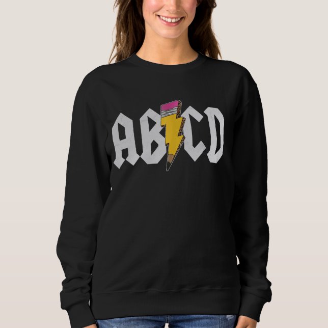 ABCD Lightning English Lacher ABC Learning Humor T Shirt (Framsida)