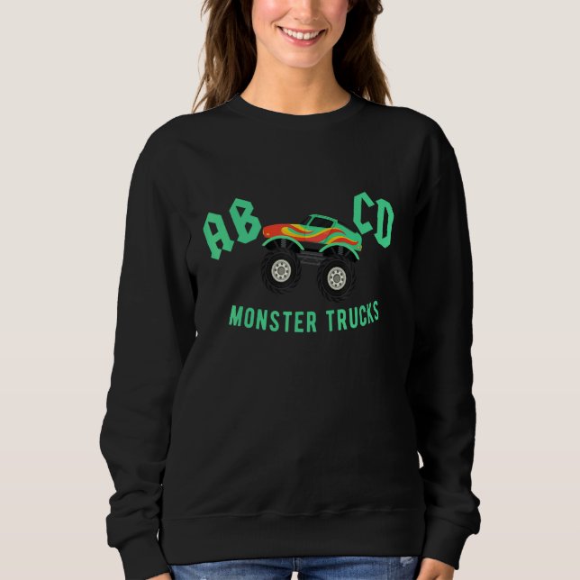 Abcd Monster Lastbilar Back to school första dagen T Shirt (Framsida)