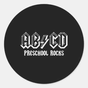 Abcd Rocks Ck Till Skolan Förskola Rocks Kul Lärar Runt Klistermärke