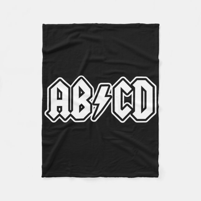 Abcd Roligt Back to school Lacher Student Fleecefilt (Framsidan)