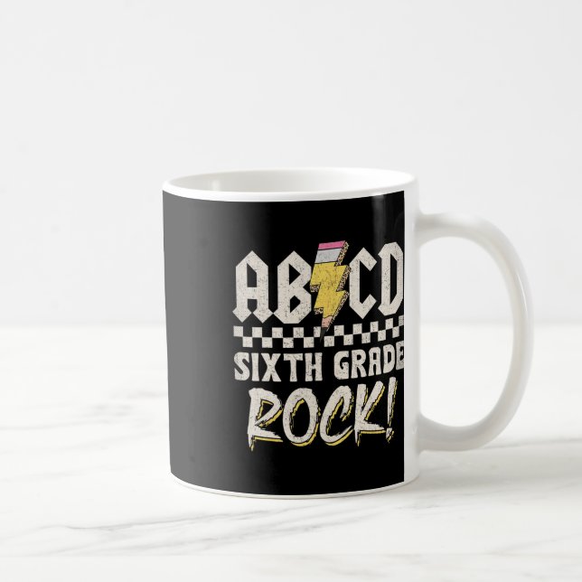 Abcd Sjätte Klassens Rock Tillbaka Till Skolan För Kaffemugg (Höger)