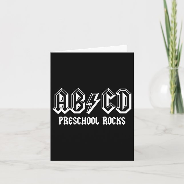 Abcd Sten Back to school Preschool Sten Roligt Tea Kort (Framsida)