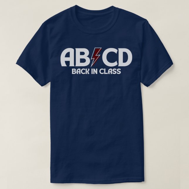 ABCD Tillbaka i klass 6 T Shirt (Design framsida)