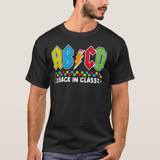 ABCD Tillbaka i klass Sten Back to school Boys Gir T Shirt (Framsida)