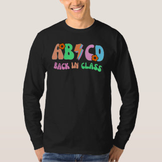 Abcd Tillbaka I Klassen Groovy Retro Skolan Börjar T Shirt