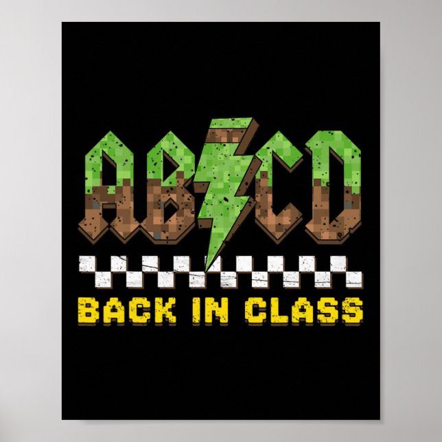 Abcd Tillbaka Till Cl Rock Back To School Pojkar F Poster (Framsidan)