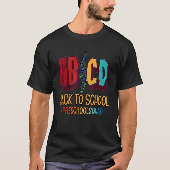 Abcd Tillbaka Till Skolan Förskollärare T Shirt (Framsida)